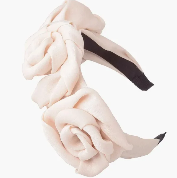 Hiuspanta | SUGAR SUGAR, Roses Hairband in Light Beige