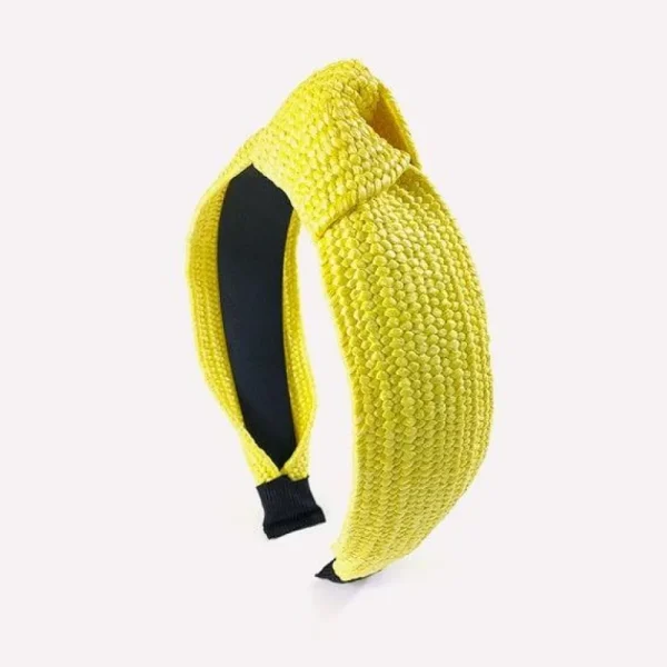 Hiuspanta | SUGAR SUGAR, Yellow Rattan Knot -keltainen rottinkipanta