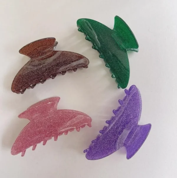 Hiussolki | SUGAR SUGAR, Glitter Clip -pinkki glitter hainhammas