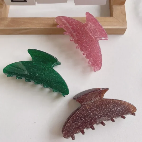 Hiussolki | SUGAR SUGAR, Glitter Clip -pinkki glitter hainhammas