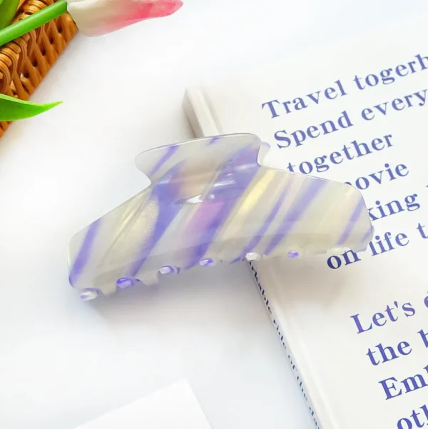 Hiussolki | SUGAR SUGAR, Pastel Stripes Clip -laventeli hainhammas