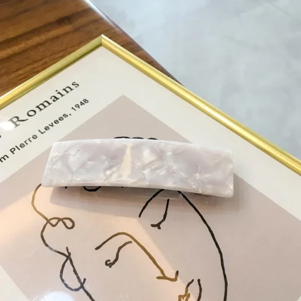 Hiussolki | SUGAR SUGAR, Valkoinen yksinkertainen helmiäinen