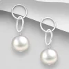 Hopeakorvakorut, PREMIUM COLLECTION | Circles with Freshwaterpearls
