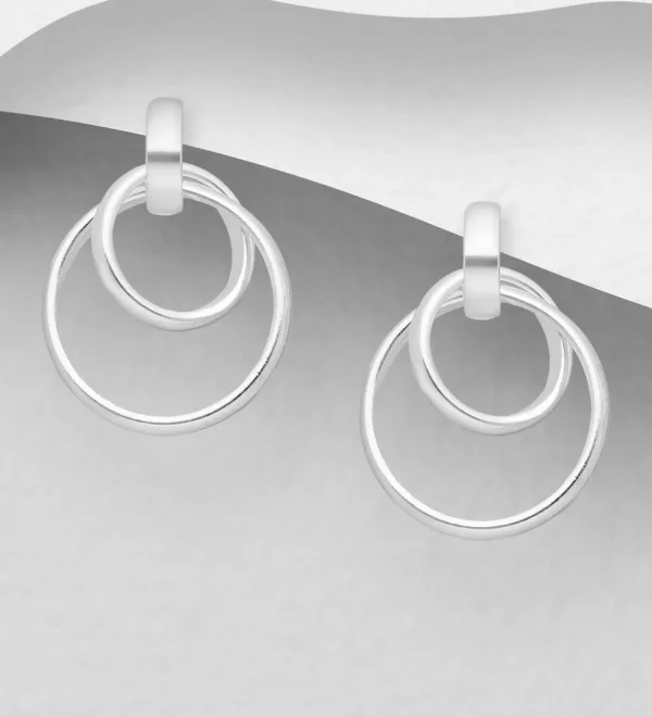 Hopeakorvakorut, PREMIUM COLLECTION | Minimalistic Circle Earrings