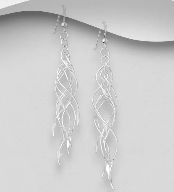 Hopeakorvakorut, PREMIUM COLLECTION | Long Minimalistic Earrings