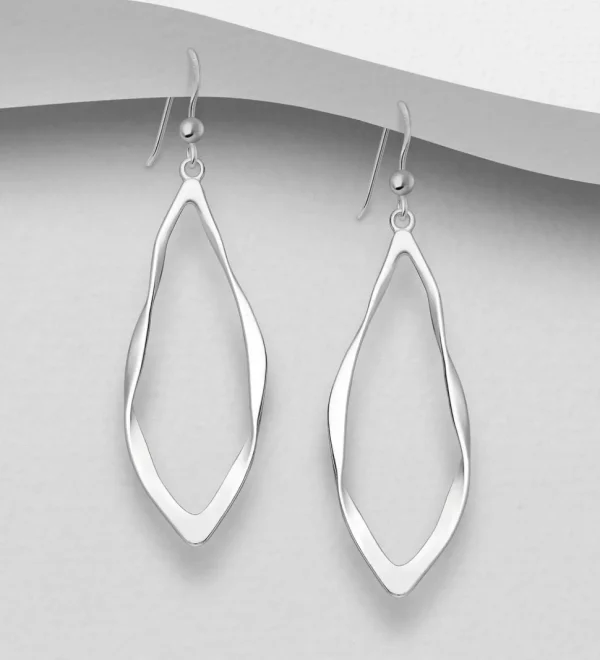 Hopeakorvakorut, PREMIUM COLLECTION | Minimalistic Oval Earrings