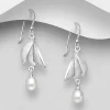 Hopeakorvakorut, PREMIUM COLLECTION | Matte Leafs with Freshwaterpearls