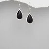 Hopeakorvakorut, PREMIUM COLLECTION | Teardrop Earrings in Black