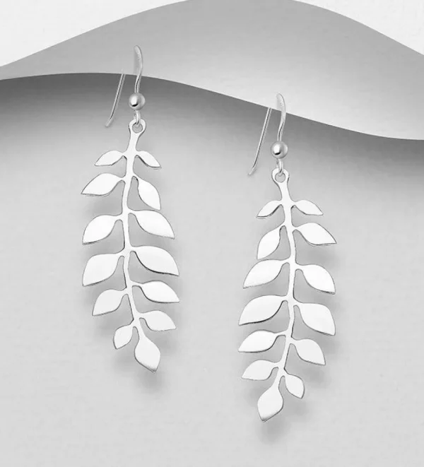 Hopeakorvakorut, PREMIUM COLLECTION | Silver Leaf Earrings