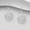 Hopeakorvakorut, PREMIUM COLLECTION | Round Flower Lace Earrings