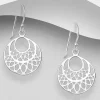 Hopeakorvakorut, PREMIUM COLLECTION | Small Round Lace Earrings