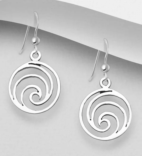Hopeakorvakorut, PREMIUM COLLECTION | Minimalistic Wave Earrings