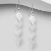 Hopeakorvakorut, PREMIUM COLLECTION | Minimalistic Matt Diamond Earrings
