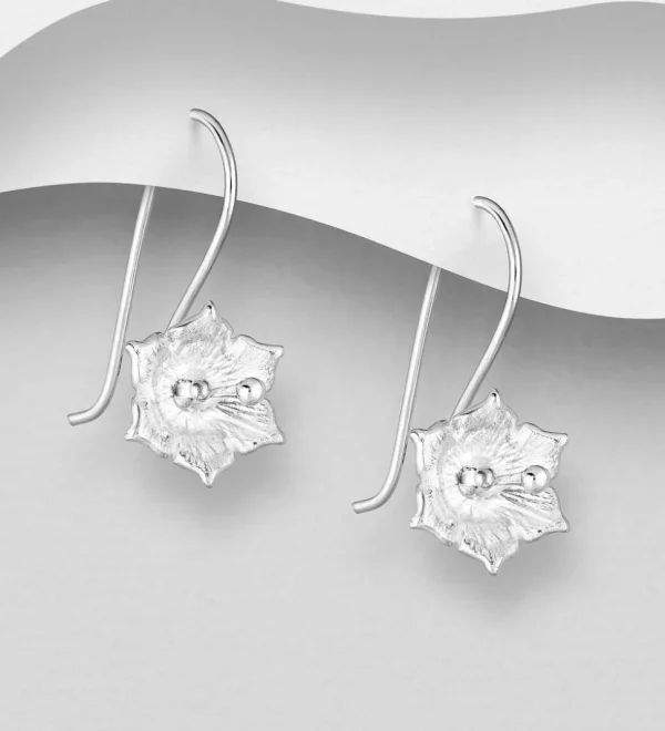 Hopeakorvakorut, PREMIUM COLLECTION | Delicate Matt Twinflower
