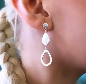 Hopeakorvakorut, PREMIUM COLLECTION | Minimalistic Asymmetrical Earrings