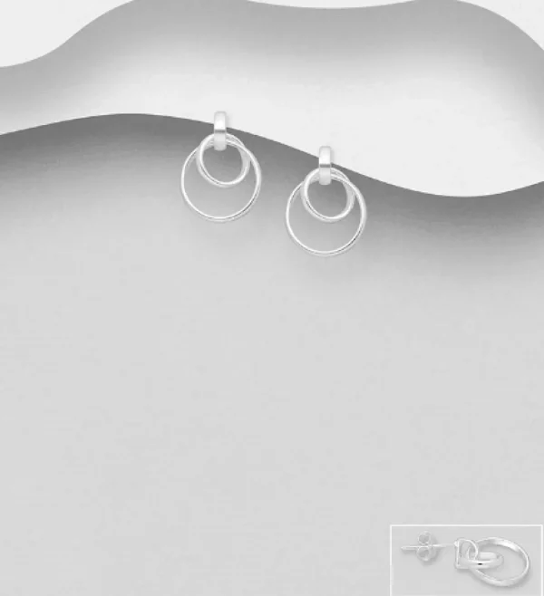 Hopeakorvakorut, PREMIUM COLLECTION | Minimalistic Circle Earrings