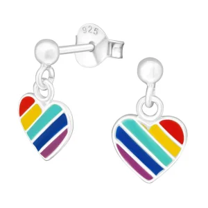 Hopeakorvakorut, Rainbow Heart -sateenkaari sydänkorvakorut