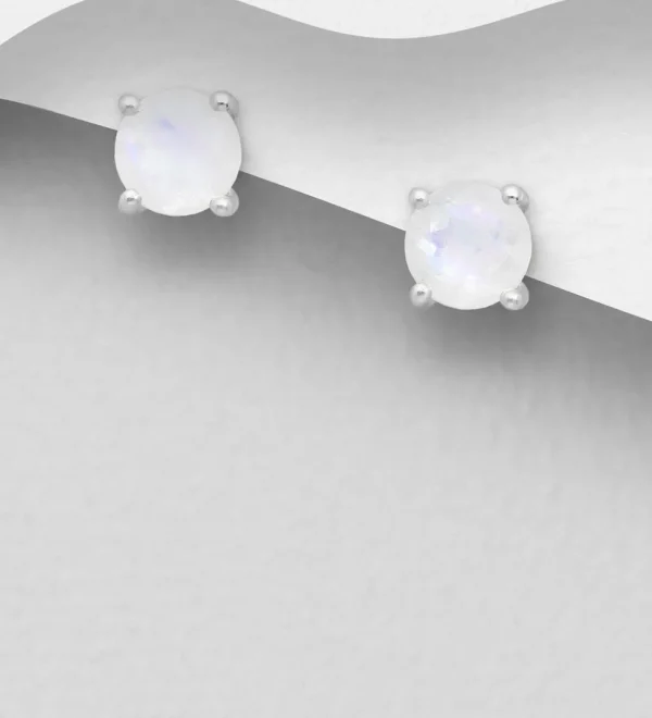 Hopeanapit, PREMIUM COLLECTION | Simple Moonstone Earstuds