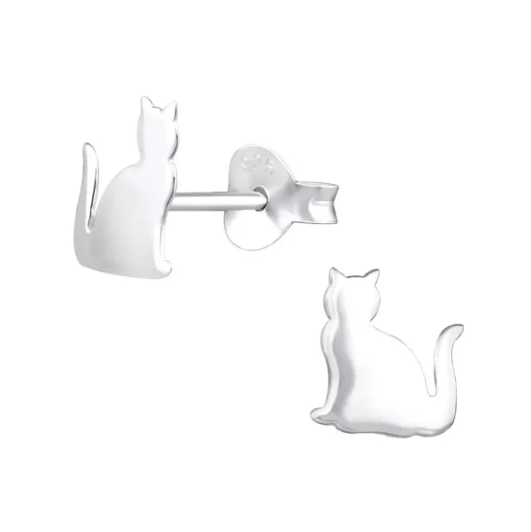 Hopeanapit, Silver Cat -kivettömät kissa korvakorut