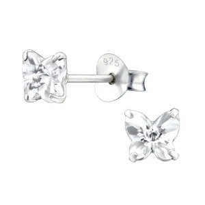 Hopeanapit, Tiny Crystal Butterfly -pienet perhoskorvakorut