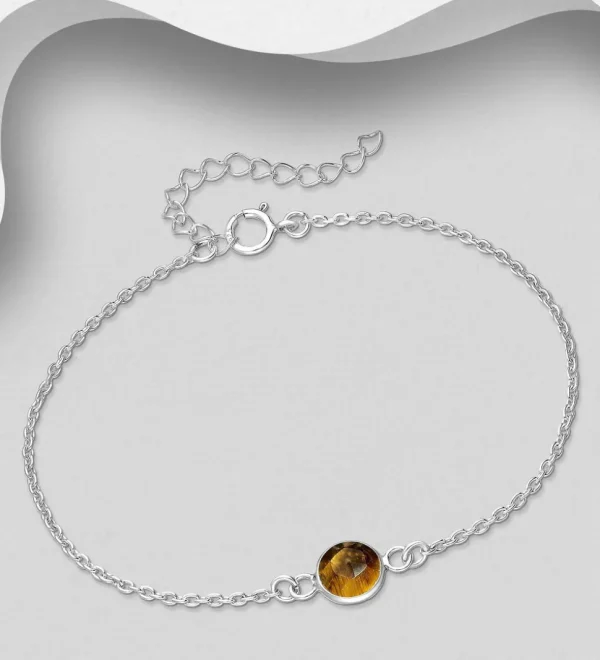 Hopearannekoru, PREMIUM COLLECTION | Delicate Tigers Eye Bracelet