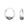 Hopearenkaat, Chunky Bali Hoops No.6 -kuvioidut renkaat