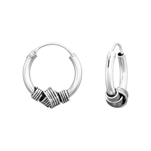 Hopearenkaat, Chunky Bali Hoops No.6 -kuvioidut renkaat