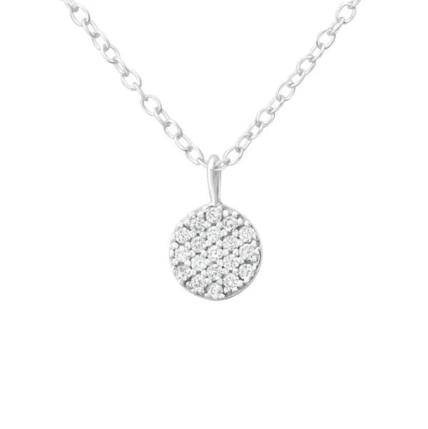 Hopeinen kaulakoru, Chic Silver Necklace with CZ