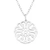 Hopeinen kaulakoru, Elegant Lace -pitsikuvioinen kaulakoru