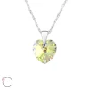 Hopeinen kaulakoru, LA CRYSTALE, Crystal Heart in Clear AB