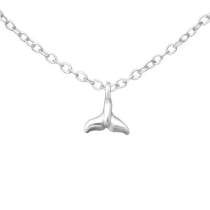 Hopeinen kaulakoru, Miniatyre Whale's Tale -mini valaanpyrstö