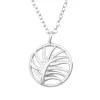 Hopeinen kaulakoru, Round Palm Tree Necklace