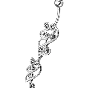 Hopeinen napakoru, Kirkas kristalli, Delicate Swirls
