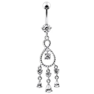 Hopeinen napakoru, Kirkas kristalli, Long Chandellier