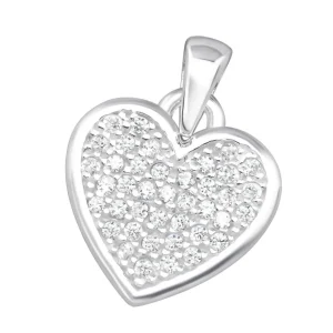 Hopeinen riipus, Elegant Heart Pendant