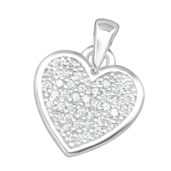 Hopeinen riipus, Elegant Heart Pendant