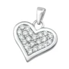 Hopeinen riipus, Heart with Cubic Zirconia(sydän kirkkailla kivillä)