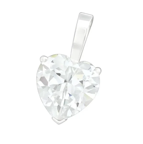 Hopeinen riipus, Luxorious Heart Pendant CZ -Ylellinen CZ sydänriipus