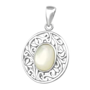 Hopeinen riipus, Romantic Oval Pendant -romanttinen ovaali riipus