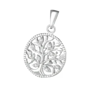 Hopeinen riipus, Tree of Life with Cubic Zirconia
