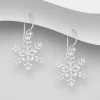 Hopeiset korvakorut, Christmas Snowflake -lumihiutalekorvakorut
