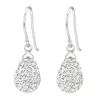 Hopeiset korvakorut, Crystal Teardrop (kirkas pisara)