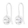 Hopeiset korvakorut, Cubic Zirconia, kiinteä koukku (pieni)