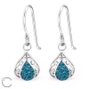 Hopeiset korvakorut, LA CRYSTALE, Light Lace in Indicolite
