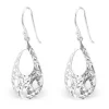 Hopeiset korvakorut, MINIMALISM/Teardrop with Diamond Cut