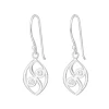 Hopeiset korvakorut, Small Lace with Cubic Zirconia