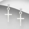 Hopeiset korvakorut, Small Cross Earrings -ristikorvakorut