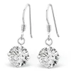 Hopeiset korvakorut, Wilhelmiina -kirkkaat Cubic Zirconia korvakorut