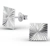 Hopeiset korvanapit, MINIMALISM/Diamond Cut Square (size L)