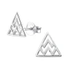 Hopeiset korvanapit, MINIMALISM/Triangle with Geometric Pattern